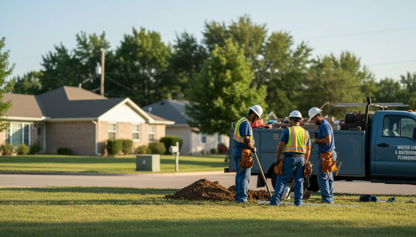 Residential water line and bathroom plumbing service in Overland, MO